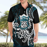 Turquoise Hawaii Kanaloa God Hawaiian Shirt Hawaiian Octopus LT14 - Polynesian Pride