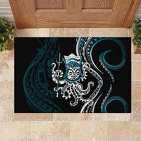 Turquoise Hawaii Kanaloa God Rubber Doormat Hawaiian Octopus LT14 Turquoise - Polynesian Pride