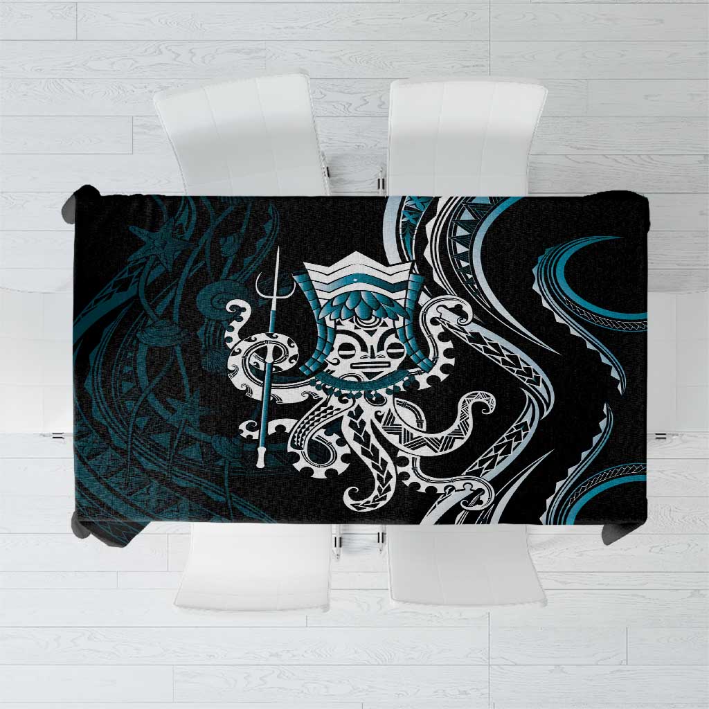 Turquoise Hawaii Kanaloa God Tablecloth Hawaiian Octopus LT14 Turquoise - Polynesian Pride