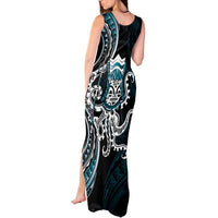 Turquoise Hawaii Kanaloa God Tank Maxi Dress Hawaiian Octopus LT14 - Polynesian Pride