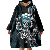Turquoise Hawaii Kanaloa God Wearable Blanket Hoodie Hawaiian Octopus LT14 - Polynesian Pride