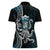 Turquoise Hawaii Kanaloa God Women Polo Shirt Hawaiian Octopus