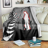 New Zealand ANZAC Day Blanket 25th April Silver Fern With Poppy LT14 Gray - Polynesian Pride