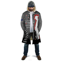 New Zealand ANZAC Day Cloak 25th April Silver Fern With Poppy - Polynesian Pride