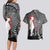 New Zealand ANZAC Day Couples Matching Long Sleeve Bodycon Dress and Hawaiian Shirt 25th April Silver Fern With Poppy