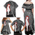 New Zealand ANZAC Day Family Matching Off Shoulder Maxi Dress and Hawaiian Shirt 25th April Silver Fern With Poppy