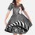 New Zealand ANZAC Day Family Matching Short Sleeve Bodycon Dress and Hawaiian Shirt 25th April Silver Fern With Poppy