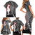 New Zealand ANZAC Day Family Matching Short Sleeve Bodycon Dress and Hawaiian Shirt 25th April Silver Fern With Poppy