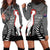 New Zealand ANZAC Day Hoodie Dress 25th April Silver Fern With Poppy