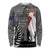 New Zealand ANZAC Day Long Sleeve Shirt 25th April Silver Fern With Poppy