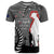 New Zealand ANZAC Day T Shirt 25th April Silver Fern With Poppy