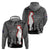 New Zealand ANZAC Day Zip Hoodie 25th April Silver Fern With Poppy