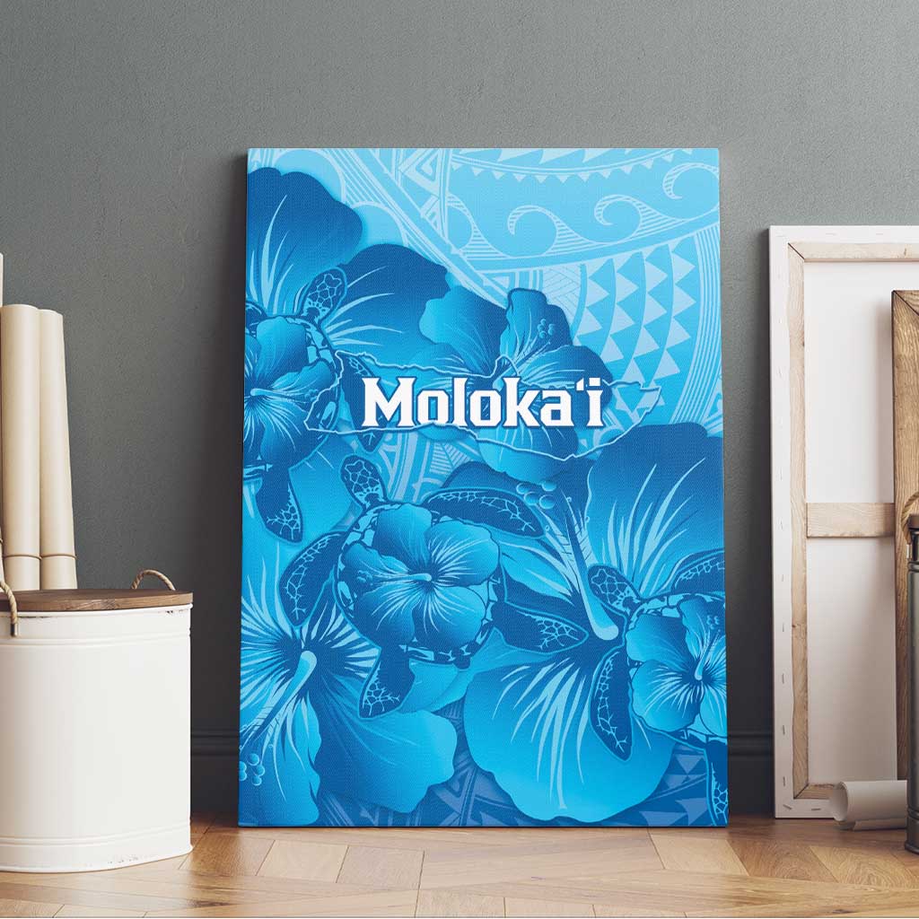 Aloha Hawaii Molokai Island Canvas Wall Art Hibiscus Tribal Honu Hawaiian Tattoo