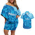 Aloha Hawaii Molokai Island Couples Matching Off Shoulder Short Dress and Hawaiian Shirt Hibiscus Tribal Honu Hawaiian Tattoo