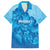 Aloha Hawaii Molokai Island Family Matching Off Shoulder Short Dress and Hawaiian Shirt Hibiscus Tribal Honu Hawaiian Tattoo