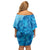 Aloha Hawaii Molokai Island Family Matching Off Shoulder Short Dress and Hawaiian Shirt Hibiscus Tribal Honu Hawaiian Tattoo