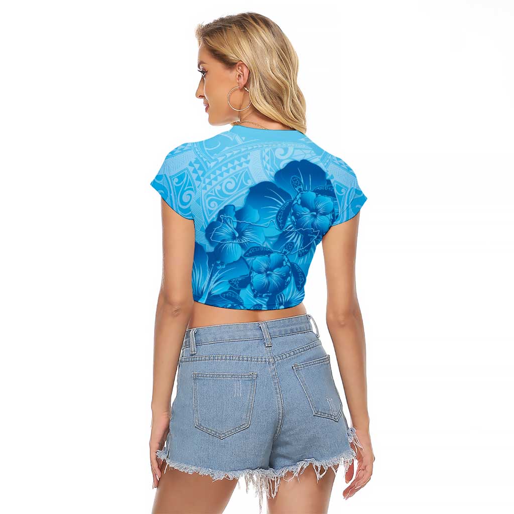 Aloha Hawaii Molokai Island Raglan Cropped T Shirt Hibiscus Tribal Honu Hawaiian Tattoo