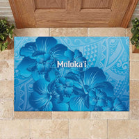 Aloha Hawaii Molokai Island Rubber Doormat Hibiscus Tribal Honu Hawaiian Tattoo