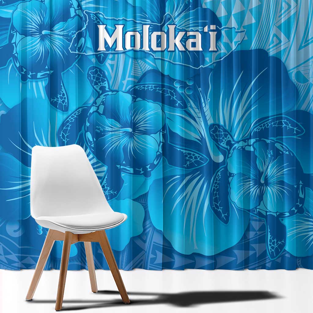 Aloha Hawaii Molokai Island Window Curtain Hibiscus Tribal Honu Hawaiian Tattoo