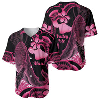 Aloha Hawaii Maui Baseball Jersey Valley Isle Humpback Whale Black