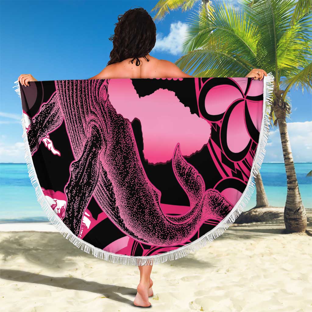 Aloha Hawaii Maui Beach Blanket Valley Isle Humpback Whale Black LT14 - Polynesian Pride