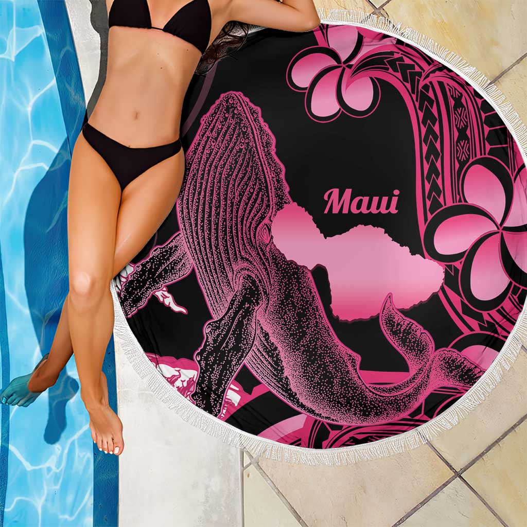 Aloha Hawaii Maui Beach Blanket Valley Isle Humpback Whale Black LT14 - Polynesian Pride