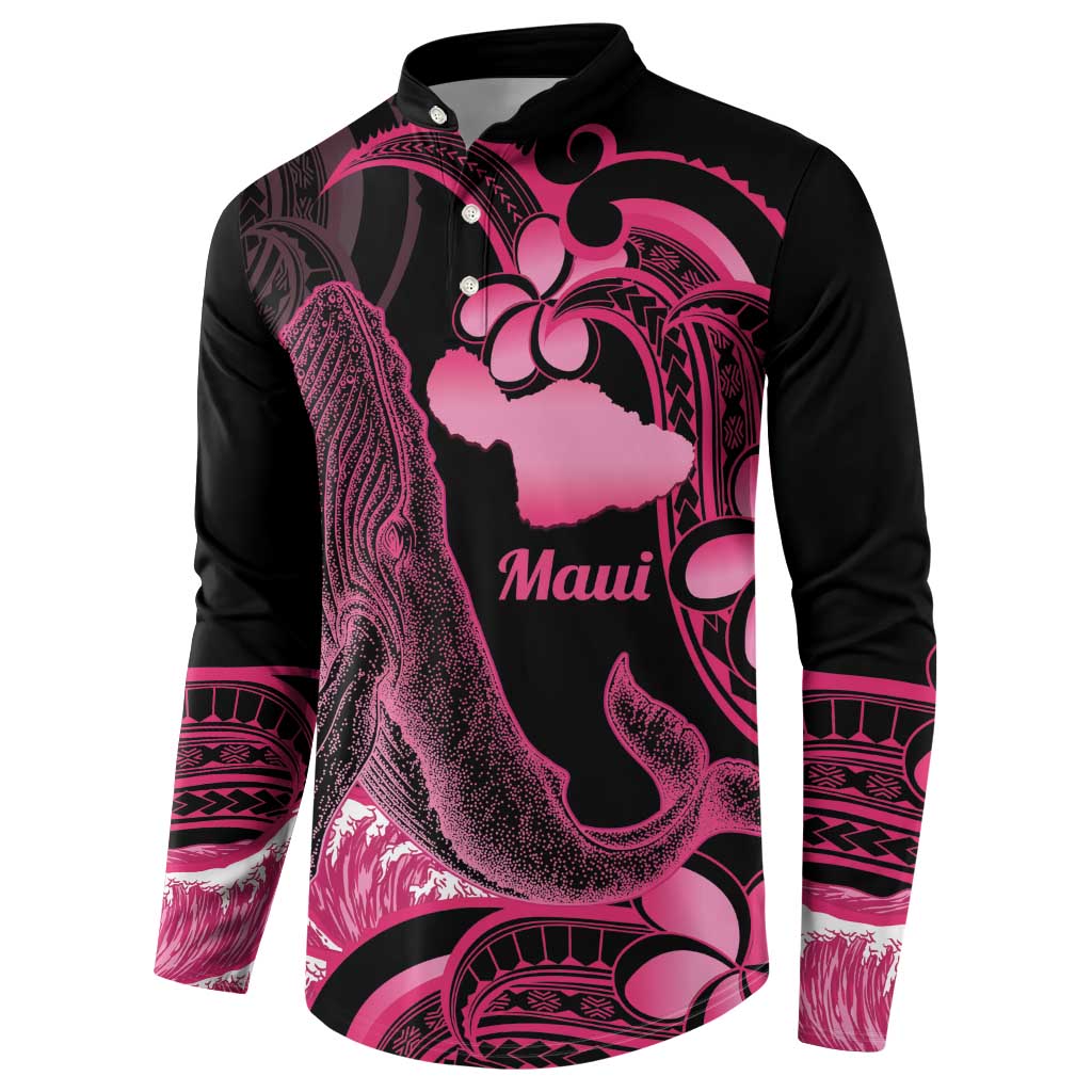 Aloha Hawaii Maui Button Sweatshirt Valley Isle Humpback Whale Black LT14 - Polynesian Pride
