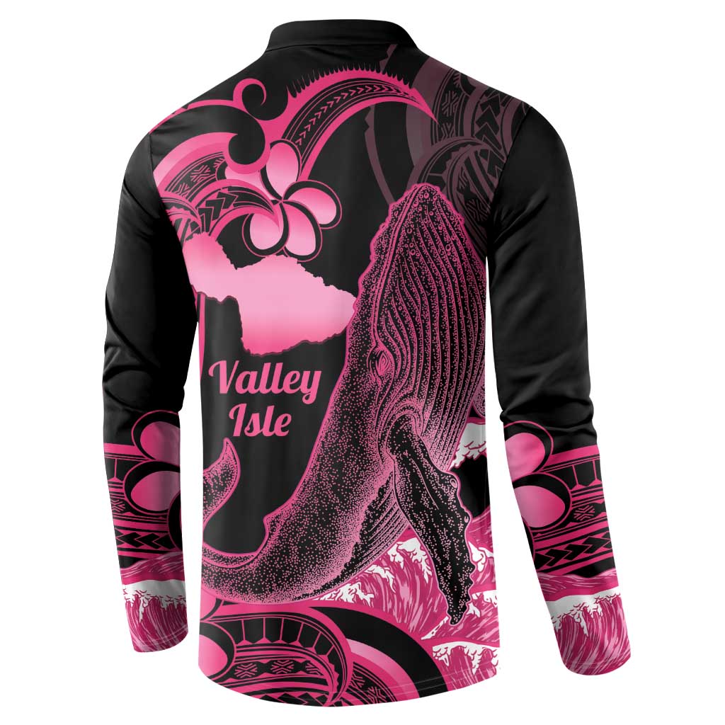 Aloha Hawaii Maui Button Sweatshirt Valley Isle Humpback Whale Black LT14 - Polynesian Pride