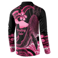 Aloha Hawaii Maui Button Sweatshirt Valley Isle Humpback Whale Black LT14 - Polynesian Pride