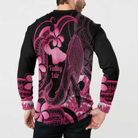 Aloha Hawaii Maui Button Sweatshirt Valley Isle Humpback Whale Black LT14 - Polynesian Pride