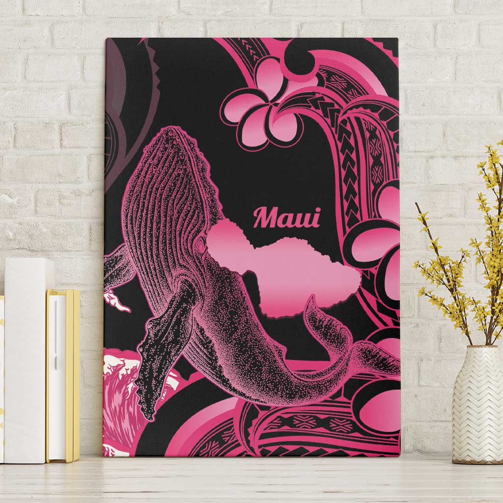 Aloha Hawaii Maui Canvas Wall Art Valley Isle Humpback Whale Black LT14 Without Frame Black - Polynesian Pride