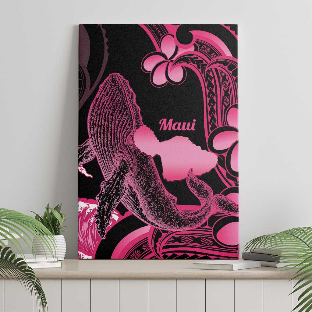 Aloha Hawaii Maui Canvas Wall Art Valley Isle Humpback Whale Black LT14 - Polynesian Pride