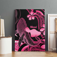 Aloha Hawaii Maui Canvas Wall Art Valley Isle Humpback Whale Black LT14 - Polynesian Pride
