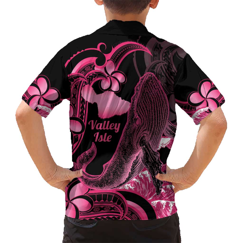 Aloha Hawaii Maui Family Matching Short Sleeve Bodycon Dress and Hawaiian Shirt Valley Isle Humpback Whale Black