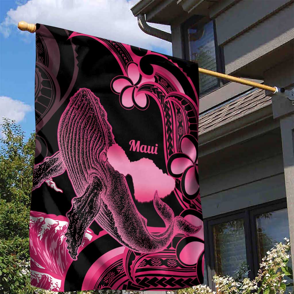 Aloha Hawaii Maui Garden Flag Valley Isle Humpback Whale Black LT14 - Polynesian Pride