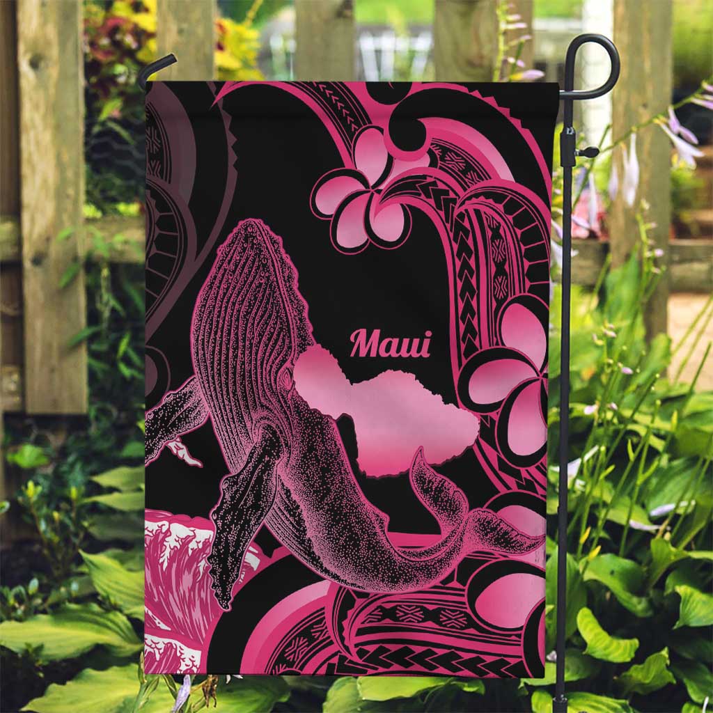 Aloha Hawaii Maui Garden Flag Valley Isle Humpback Whale Black LT14 Garden Flag Black - Polynesian Pride