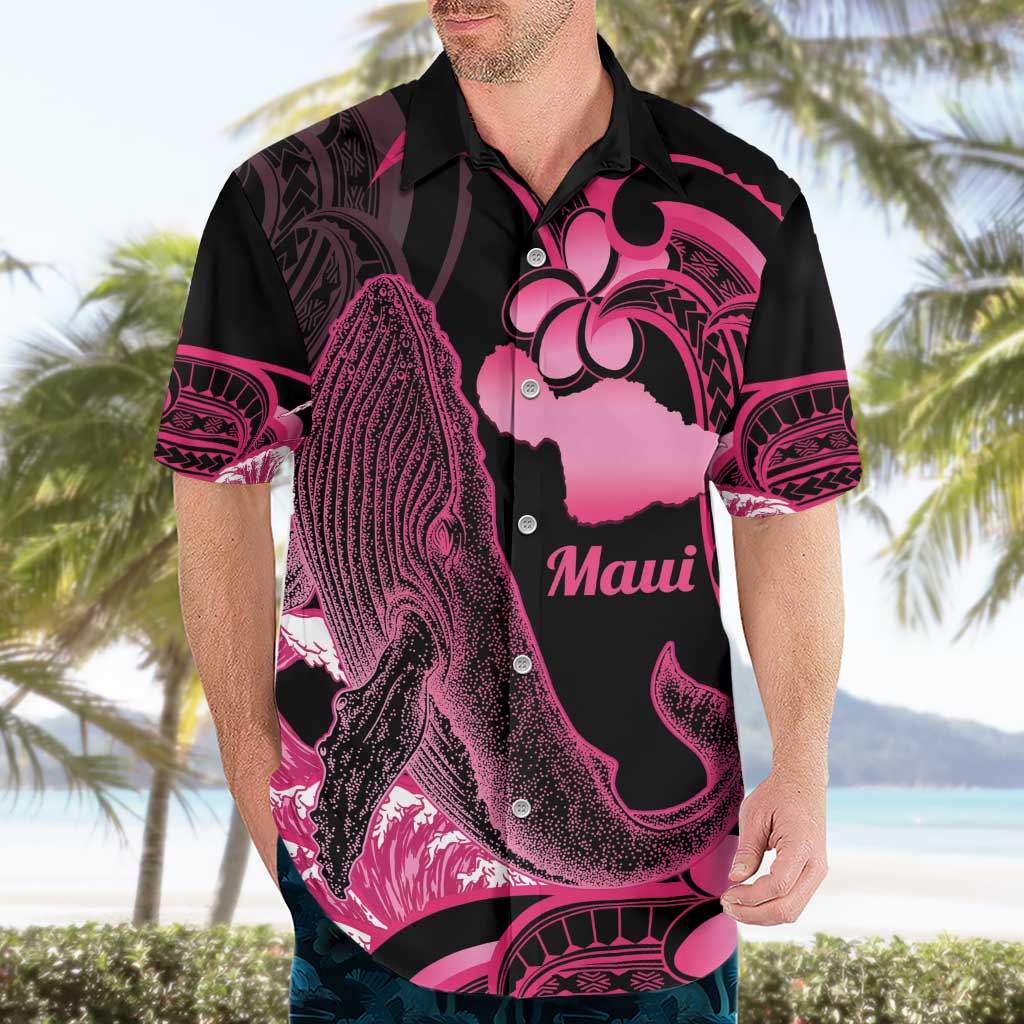 Aloha Hawaii Maui Hawaiian Shirt Valley Isle Humpback Whale Black LT14 - Polynesian Pride