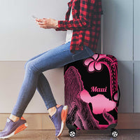 Aloha Hawaii Maui Luggage Cover Valley Isle Humpback Whale Black