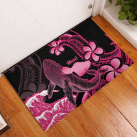 Aloha Hawaii Maui Rubber Doormat Valley Isle Humpback Whale Black LT14 - Polynesian Pride