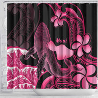 Aloha Hawaii Maui Shower Curtain Valley Isle Humpback Whale Black