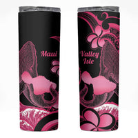 Aloha Hawaii Maui Skinny Tumbler Valley Isle Humpback Whale Black
