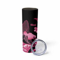 Aloha Hawaii Maui Skinny Tumbler Valley Isle Humpback Whale Black