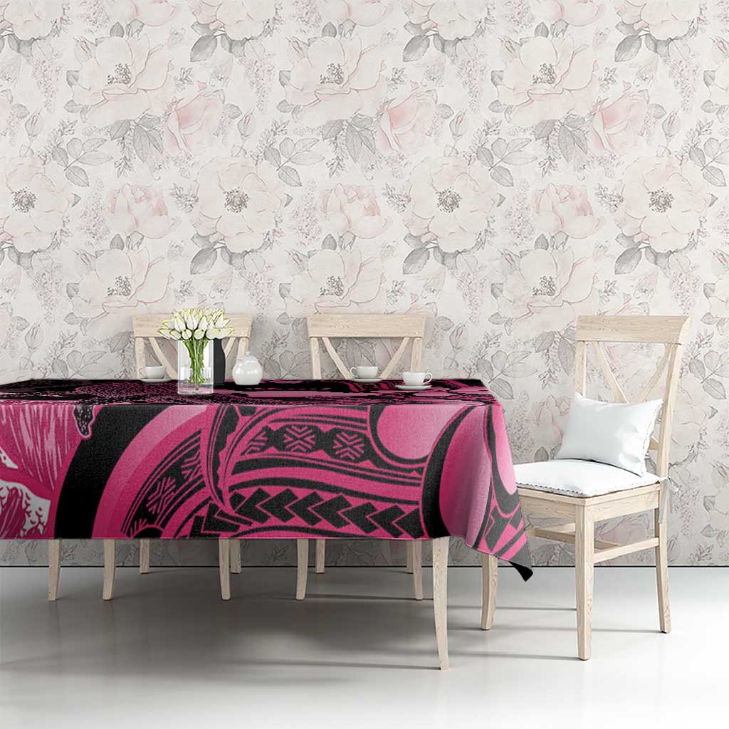 Aloha Hawaii Maui Tablecloth Valley Isle Humpback Whale Black LT14 - Polynesian Pride