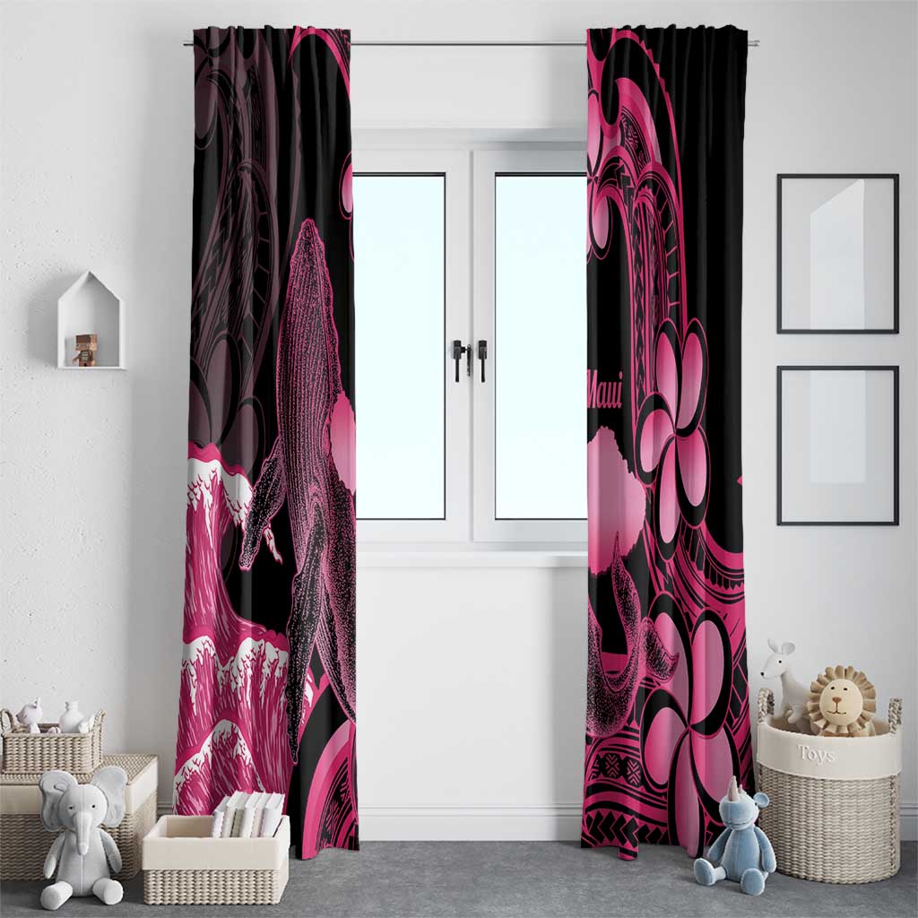 Aloha Hawaii Maui Window Curtain Valley Isle Humpback Whale Black LT14 - Polynesian Pride