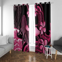 Aloha Hawaii Maui Window Curtain Valley Isle Humpback Whale Black LT14 With Grommets Black - Polynesian Pride
