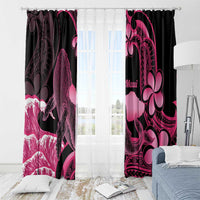 Aloha Hawaii Maui Window Curtain Valley Isle Humpback Whale Black LT14 - Polynesian Pride