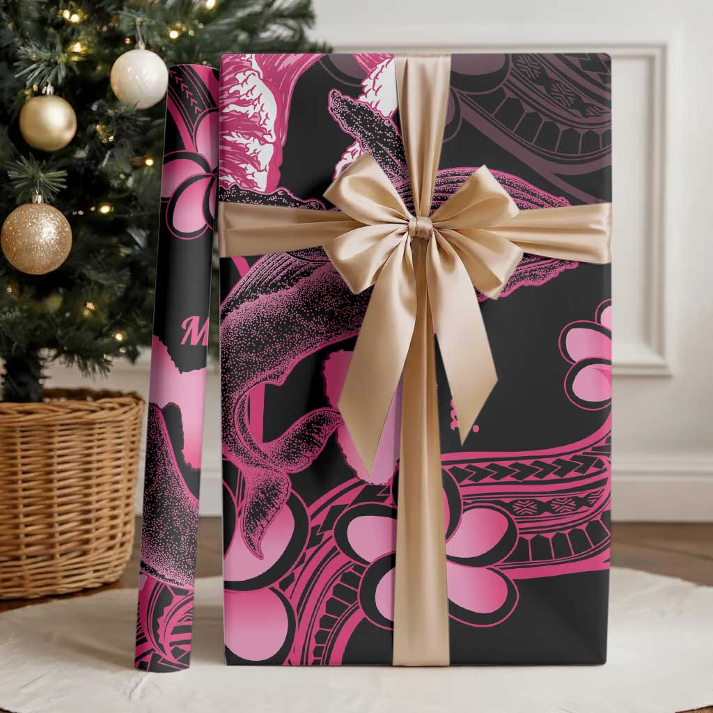 Aloha Hawaii Maui Wrapping Paper Valley Isle Humpback Whale Black LT14 - Polynesian Pride