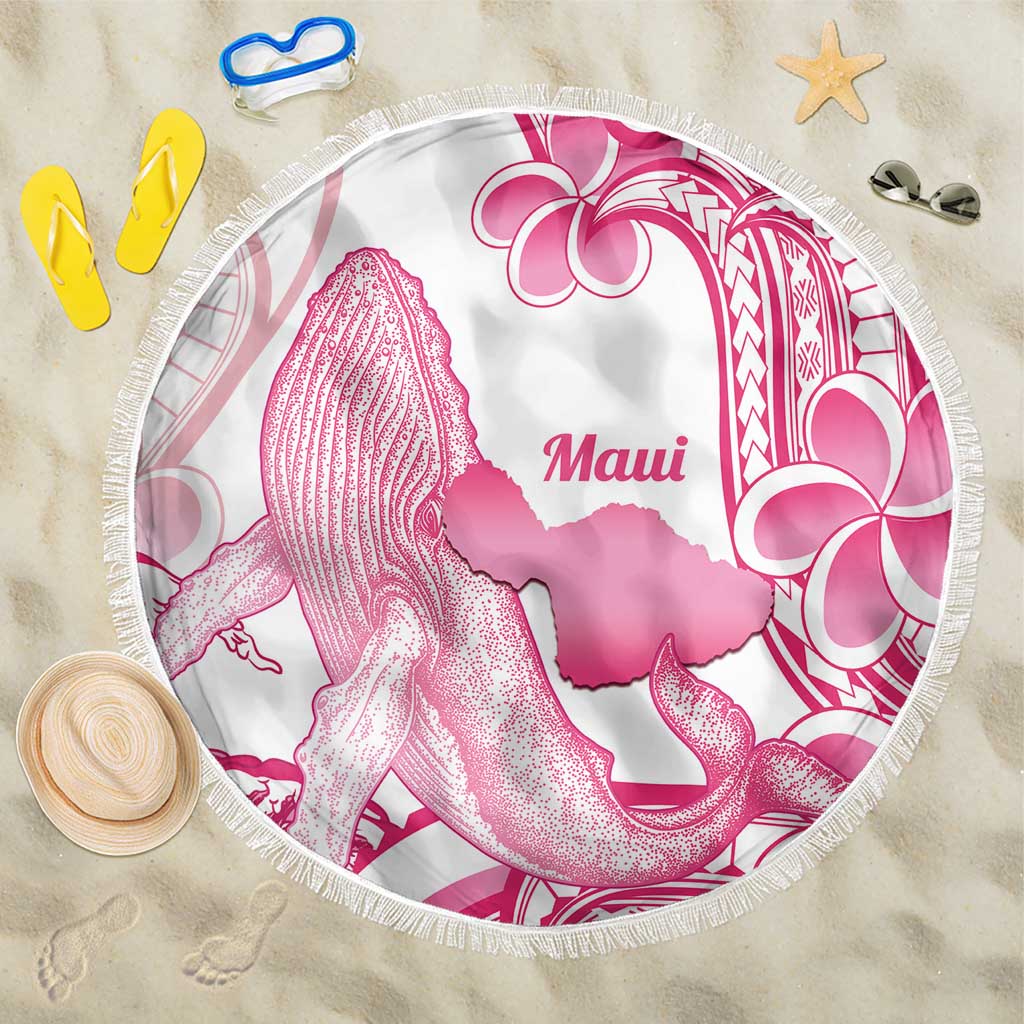 Aloha Hawaii Maui Beach Blanket Valley Isle Humpback Whale White LT14 One Size 150cm White - Polynesian Pride