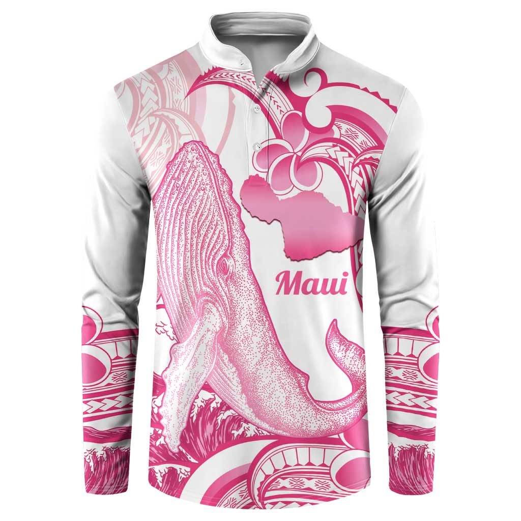 Aloha Hawaii Maui Button Sweatshirt Valley Isle Humpback Whale White LT14 White - Polynesian Pride