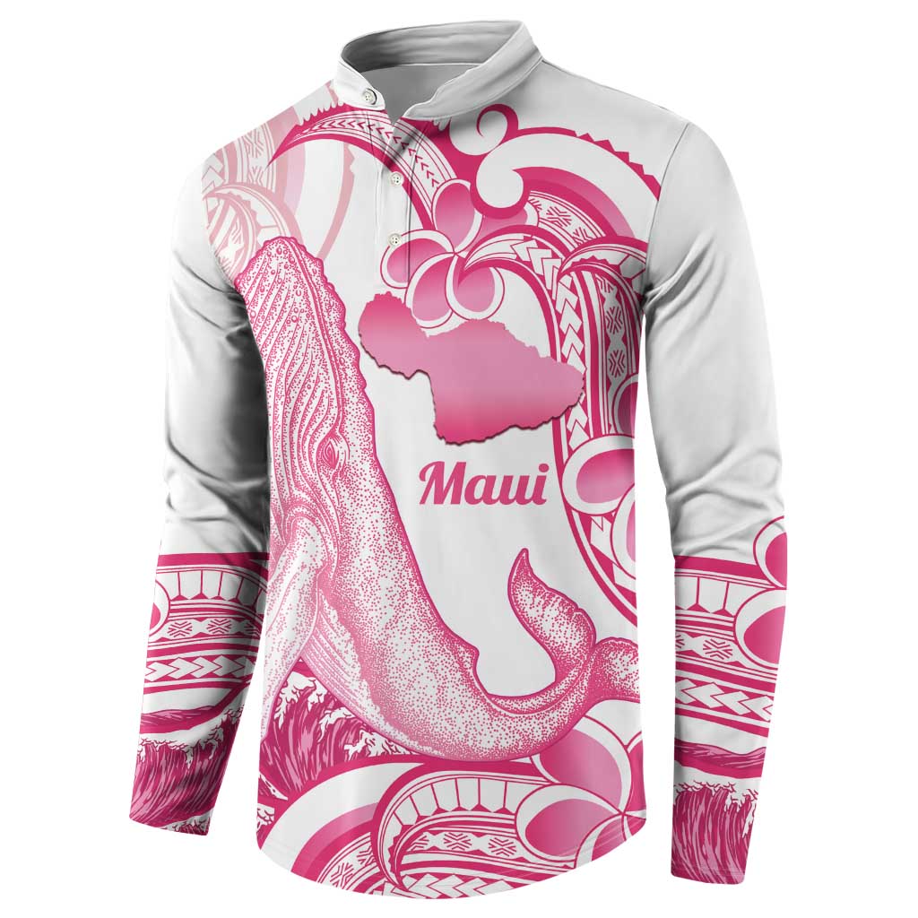 Aloha Hawaii Maui Button Sweatshirt Valley Isle Humpback Whale White LT14 - Polynesian Pride